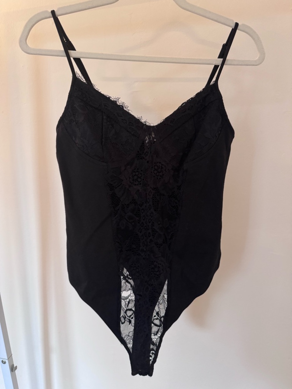 by the way. Black Lace Bodysuit with V-Neck